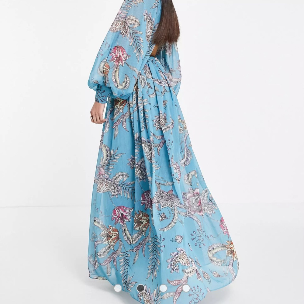 Blue Floral Maxi - Picture 2 of 5